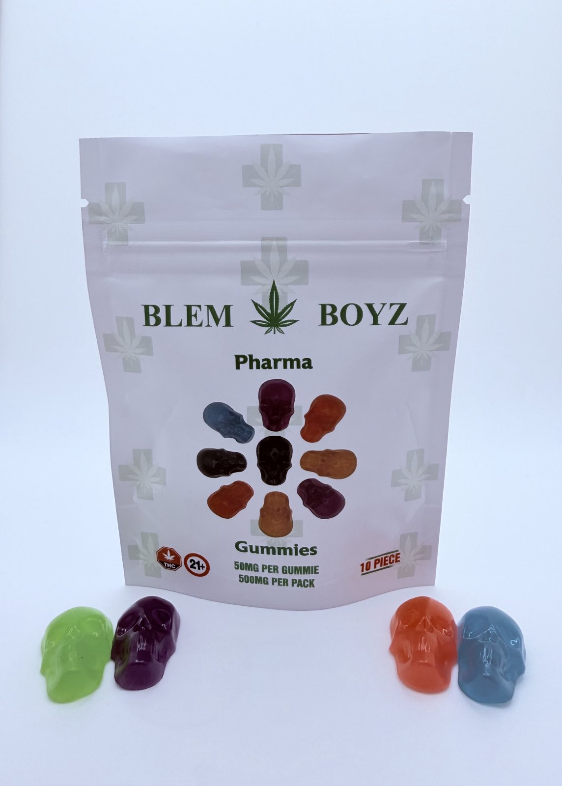 Blem Boyz Pharma THC Gummies – 50mg x 10